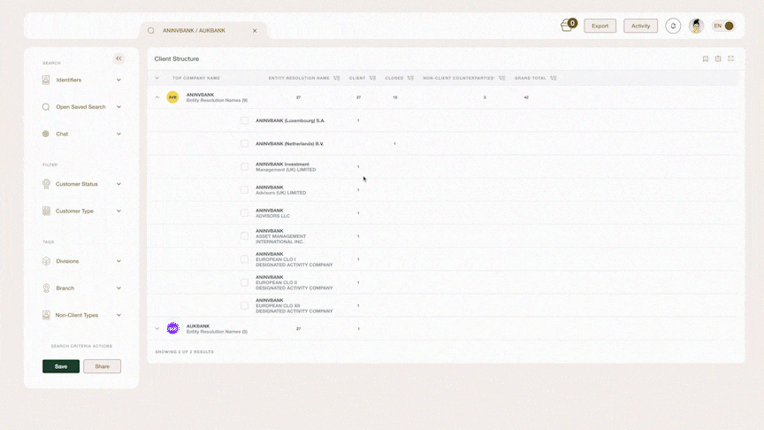 Single Client View prototype